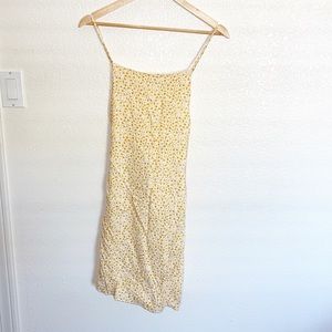 Altar'd State Yellow Floral Strappy Back Mini Summer Dress